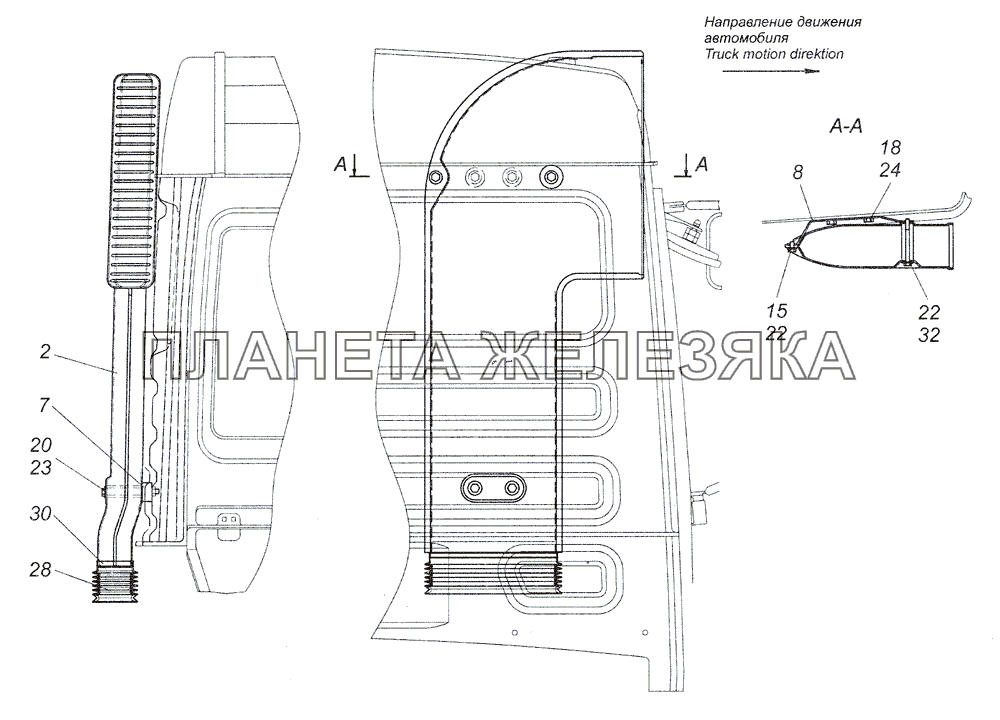 5308-1109003 Установка воздухозаборника КамАЗ-4308 (2008)